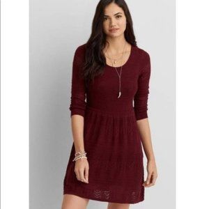 AEO Maroon Sweater Dress Medium